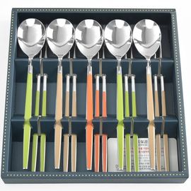 [HAEMO] Latel, Spoon Chopsticks 5 Set (C) _ Reusable Stainless Steel, Korean Chopstick Spoon _ Made in KOREA