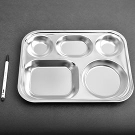 [HAEMO] children's 3-side meal tray _ Reusable Stainless Steel, Kid Food Tray _ Made in KOREA