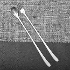 [HAEMO] Happy Winking long teaspoon & teafork  _ Reusable Stainless Steel Korean Chopsticks Spoon Tableware Home, Kitchen or Restaurant
