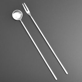 [HAEMO] Pepero long teaspoon & teafork  _ Reusable Stainless Steel Korean Chopstix Spoon Tableware Home, Kitchen or Restaurant,Made in korea,