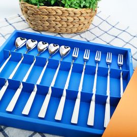 [HAEMO] Heart tulip Long Teaspoon & Tea-fork, 10P Set _ Reusable Stainless Steel, Tableware _ Made in KOREA