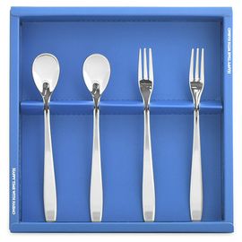 [HAEMO] Miller teaspoon & tea fork 4P Set _ Reusable Stainless Steel Korean Chopstix Spoon Tableware Home, Kitchen or Restaurant,Made in korea,