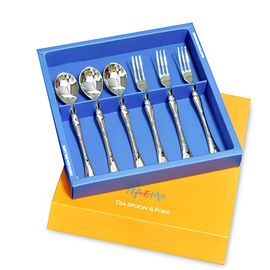 [HAEMO] Tweak teaspoon & teafork 6P Set _ Reusable Stainless Steel Korean Chopstix Spoon Tableware Home, Kitchen or Restaurant,Made in korea,