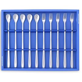 [HAEMO] Miller long teaspoon & tea-fork, 10 P Set _ Reusable Stainless Steel _ Made in KOREA