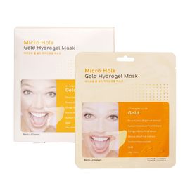 [BEAUUGREEN] Microhole Gold Hydrogel Mask (1ea)_High moisturizing, high nutrition, skin protection, skin elasticity, soothing, whitening, collagen-contained, functional cosmetics_Made in Korea