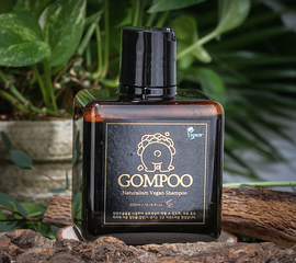 [GOMPOO] Natural Vegan Shampoo 300ml x 4 - Naturalism Vegan Shampoo, Gompu, Natural Ingredients, Hair Loss Shampoo, Polyphenols, Exfoliation, Scalp Care, Oily Combination Scalp - Made in Korea