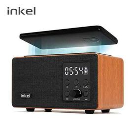 INKEL Wireless Charging Bluetooth Speaker jazz_10W Fast Wireless Charging, LED Alarm Clock, FM Radio, AUX External Input