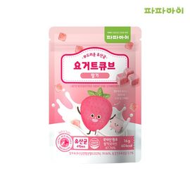 Papa Eye freeze-dried strawberry yogurt chips baby children's snacks_frozen, dried chips, baby, children, snacks, fresh fruit, natural ingredients_Made in Korea