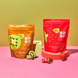 [Purunong] Basil Seed Sugar-Free Candy BoolreoBoolreo 120g [Kiwi Flavor, Strawberry Flavor]_Sugar-Free Candy, Purnong, Basil Seed Candy_made in Korea