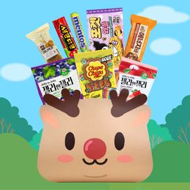 Snack24 Baby Deer Korean Snack Gift Set 8P – Sweet Treat Box with Mini Yakgwa, Honey Butter Waffle, Jelly & Chocolate 