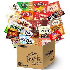 [Wefun] Snack24 Popular Snack 21-Pack Large Korean Snack Box – 2-Week Office, Pantry & Gift Set