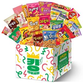 [Wefun] Snack24 King Value “Like It” Snack Gift Set 22P – Premium Korean Snack Box with 22 Sweet & Savory Favorites