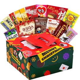 [Wefun] Snack24 Merry Christmas Sweet Cake Box Red – Premium Gift Set with Sweet & Popular Treats
