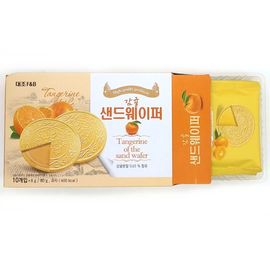 [Clover] Citrus Sand Wafer 8g x 10 pieces_Fruit snacks, sandwiches, cookies, vitamin C, healthy snacks, citrus flavor_Made in Korea