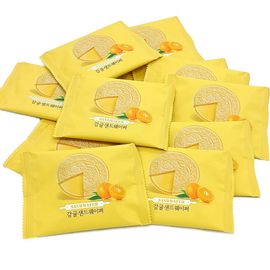 [CLOVER] Withcook Tangerine Sand Wafer 8g x 30pcs _ Refreshing Tangerine Flavor, Crispy Texture, Rich in Vitamin C, Perfect Snack for Kids _ Made in Korea