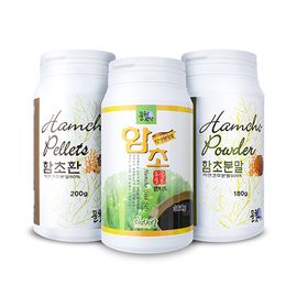 [Dasarang] Hamweed Salt Gift Set No.1_Hamweed Powder(180g 1EA), Hamweed Powder(200g 1EA), Hamweed Salt Gold(360g 1EA), Hamweed, Minerals_made in korea
