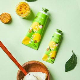 [JEJUON] Real Jeju Shea Butter Hand Cream 30mL - Jeju Turmeric, Shea Butter, Lavender Scent, Moisturizing, Jeju Organic Natural Ingredients, Non-Irritating Cosmetics - Made in Korea