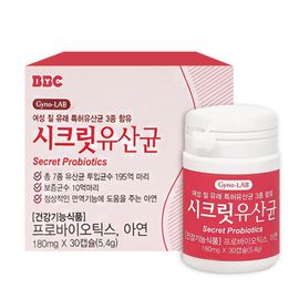 [BBC] Secret Female Probiotics Zinc, 180mg × 30 Capsules, 1 Month's Supply_Vaginal Probiotics, Women's Intestinal Health, Immune Enhancement_Made in Korea
