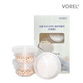 [BBC] Borrell Shower Filter Ionite Ceramic Filter Head Capsule 3 Refills_Sterilization, chlorine removal, mineral increase, skin disease improvement_Made in Korea