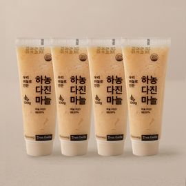 [K-Agroway] Hanon minced garlic 100g x 4 tubes_Easy Cap Type, Garlic, Ground Garlic, Cooking, Food, Anti-Hearing _Made in Korea