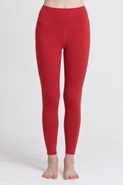 [Supplex] CLWP9053 Back Line Leggings Ruby, Yoga Pants, Workout Pants For Women _ Made in KOREA