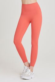 [AirFlawless] CLWP9080 No-Fold Y-Zone Free Leggings Coral, Yoga Pants, Workout Pants For Women _ Made in KOREA