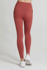 [Ultimate] CLWP9083 No-Fold Pocket Leggings Cinnamon, Yoga Pants, Workout Pants For Women _ Made in KOREA