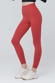 [AIRLAWLESS] CLWP9112 Daily Free Leggings Cherry Red, Yoga Pants, Workout Pants For Women _ Made in KOREA