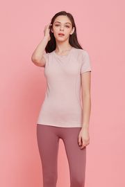 [Cielcoco] CLWT8056 Soft & Easy Sleeve Top Pink Beige, Gym wear, Sweats, Sportswear, Jogging Clothes, T-shirts, Fashion Sportswear, Casual tops For Women _ Made in KOREA