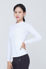 [Cielcoco] CLWT8066 Cool Skin Long Sleeve White, Gym wear, Sweats, Sportswear, Jogging Clothes, T-shirts, Fashion Sportswear, Casual tops For Women _ Made in KOREA