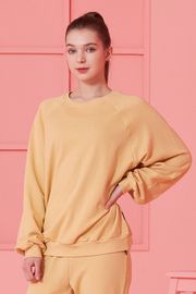 [Cielcoco] CLWT8075 Balance Sweat Shirt Yellow, Sweats, Sportswear, Jogging Clothes, T-shirts, Fashion Sportswear, Casual tops  _ Made in KOREA