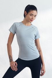 Cielcoco CLWT8100 Askin Fresh Short Sleeve Women Cooling Slim Fit Activewear Workout Top T-Shirt _ Mint _ Made In Korea