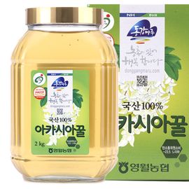 [Donggang Maru] Yeongwol Nonghyup Acacia Honey 2kg (Bottle)_100% Domestic Honey, Honey Production History System, HACCP Certification_Made in Korea