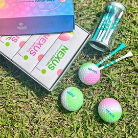 [Nexus] Nexus Candy Golf Balls 3 Pieces 12 Balls_Golf Ball Gift, Pretty Golf Ball, Pastel Golf Ball, Half and Half Color Golf Ball, Candy Ball_made in korea