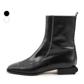 [KUHEE] Ankle_2313K 2.5cm _ Zipper Ankle Boot for Women with Comfort, Girl's Fashion Shoes, High Heels, Bootie Ankle Boot, Handmade, Cowhide _ Made in Korea