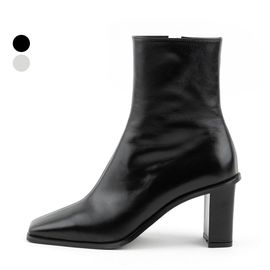 [KUHEE] Ankle_2348K 7cm _ Zipper Ankle Boot for Women with Comfort, Girl's Fashion Shoes, High Heels, Bootie Ankle Boot, Handmade, Cowhide _ Made in Korea