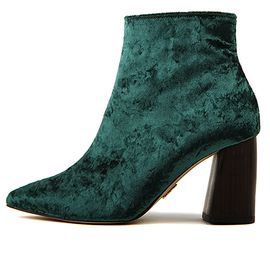 [KUHEE] Ankle_6762 8cm Prinny _ Zipper Ankle Boot for Women with Comfort, Girl's Fashion Shoes, High Heels, Bootie Ankle Boot, Handmade, Velvet _ Made in Korea