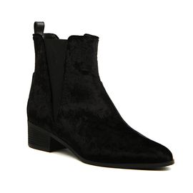 [KUHEE] Ankle_6764 4cm Moon _ Band Ankle Boot for Women with Comfort, Girl's Fashion Shoes, High Heels, Bootie Ankle Boot, Handmade, Velvet _ Made in Korea