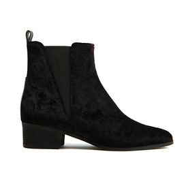 [KUHEE] Ankle_6764 4cm Moon _ Band Ankle Boot for Women with Comfort, Girl's Fashion Shoes, High Heels, Bootie Ankle Boot, Handmade, Velvet _ Made in Korea