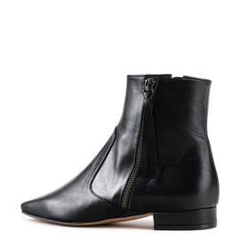 [KUHEE] Ankle_8334K 1.5cm _ Zipper Ankle Boot for Women with Comfort, Girl's Fashion Shoes, Flat Bootie Ankle Boot, Handmade, Cowhide _ Made in Korea