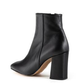 [KUHEE] Ankle 8355K 8cm - Women's Square-Toe Zippered Boots Daily Minimalist Handmade Shoes - Made in Korea