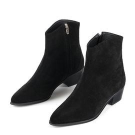 [KUHEE] Ankle_8403K 4cm _ Zipper Ankle Boot for Women with Comfort, Girl's Fashion Shoes, High Heels, Bootie Ankle Boot, Handmade, Cowhide _ Made in Korea