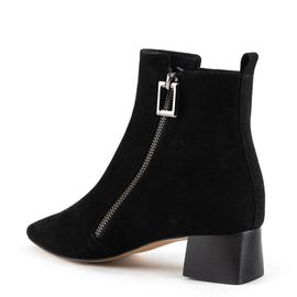 [KUHEE] Ankle_8406K 4cm _ Zipper Ankle Boot for Women with Comfort, Girl's Fashion Shoes, High Heels, Bootie Ankle Boot, Handmade, Sheepskin Suede, Kip Skin  _ Made in Korea