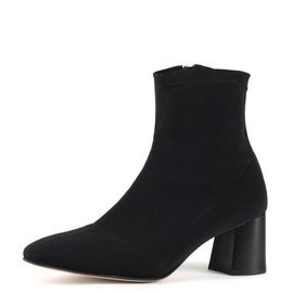 [KUHEE] Ankle_8421K 6cm _ Zipper Ankle Boot for Women with Comfort, Girl's Fashion Shoes, High Heels, Bootie Ankle Boot, Handmade, Span Fabric _ Made in Korea