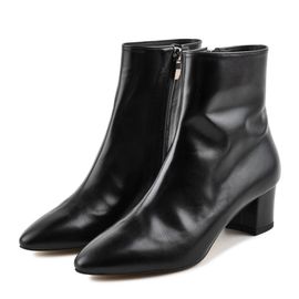 [KUHEE] Ankle_9330K 5cm _ Zipper Ankle Boot for Women with Comfort, Girl's Fashion Shoes, High Heels, Bootie Ankle Boot, Handmade, Cowhide _ Made in Korea