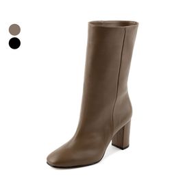 [KUHEE] Ankle_9343K 8cm _ Zipper Ankle Boot for Women with Comfort, Girl's Fashion Shoes, High Heels, Bootie Ankle Boot, Handmade, Sheepskin _ Made in Korea