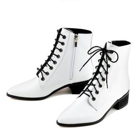 [KUHEE] Ankle_9349K 4cm _ Zipper Ankle Boot for Women with Comfort, Girl's Fashion Shoes, High Heels, Bootie Ankle Boot, Handmade, Cowhide _ Made in Korea