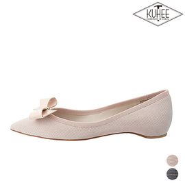 [KUHEE] Flat_7089_1.5cm Ribbon_ Flat Shoes for women with Comfort, Girl's Fashion Shoes, Soft Slip on, Handmade, Cowhide Fabric _ Made in Korea