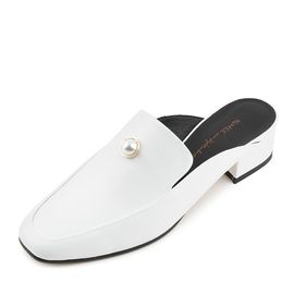 [KUHEE] Bloafer 2319K 3.5cm - Pearl Feminine Classic Loafer Mule Handmade Shoes - Made in Korea