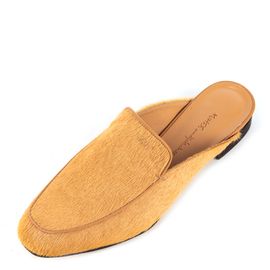[KUHEE] Loafer 8374K 2cm-Leopard Mule Blooper Flat Shoes Handmade Leather - Made in Korea